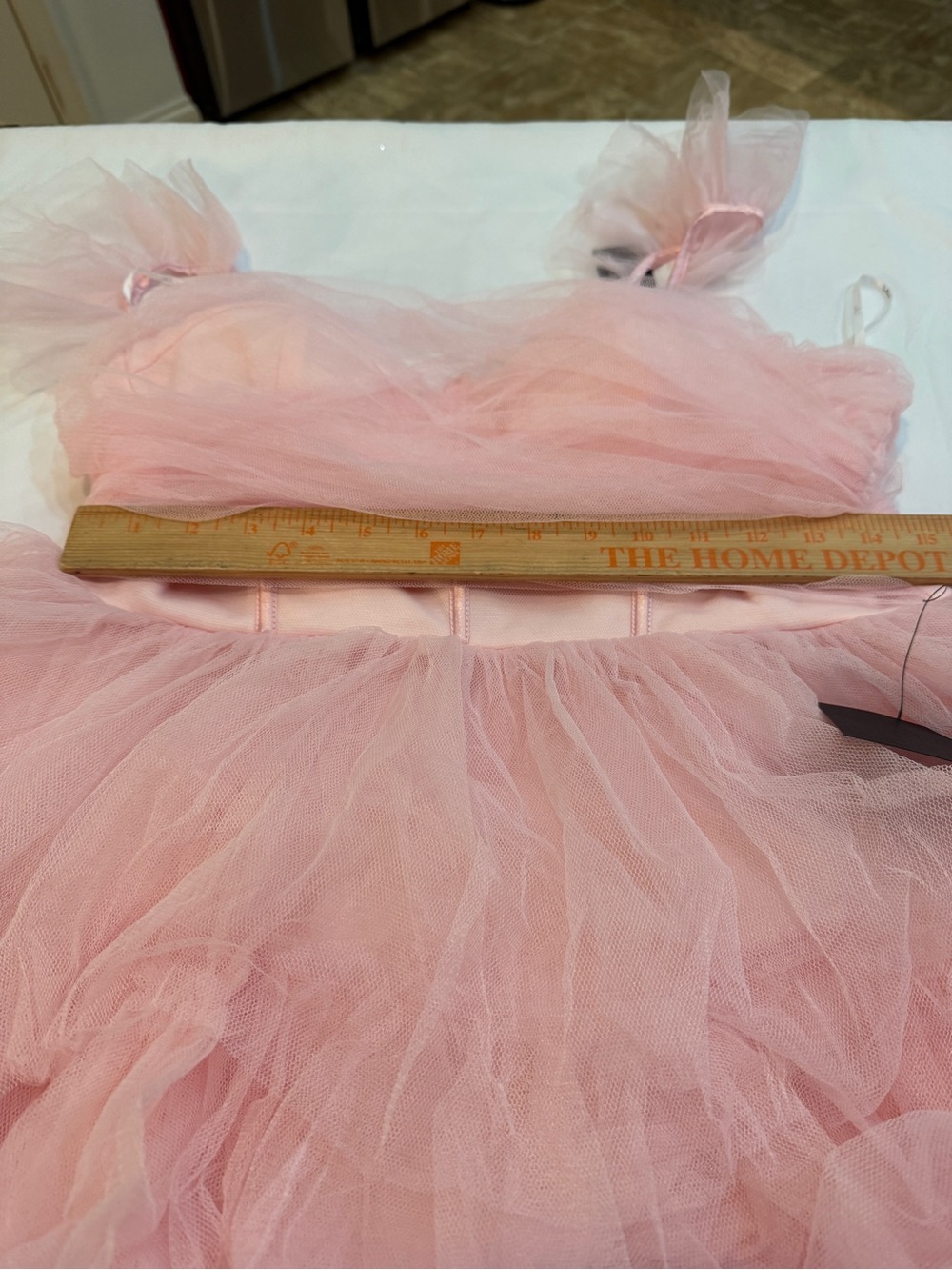 Lulu's Fabulous Poise Light Pink Tulle Ruffled Tiered Maxi Dress Size XL - Picture 8 of 9